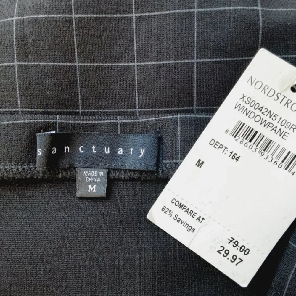 NEW Sanctuary Midi Pencil Skirt in Black Grid Medium - Picture 7 of 9